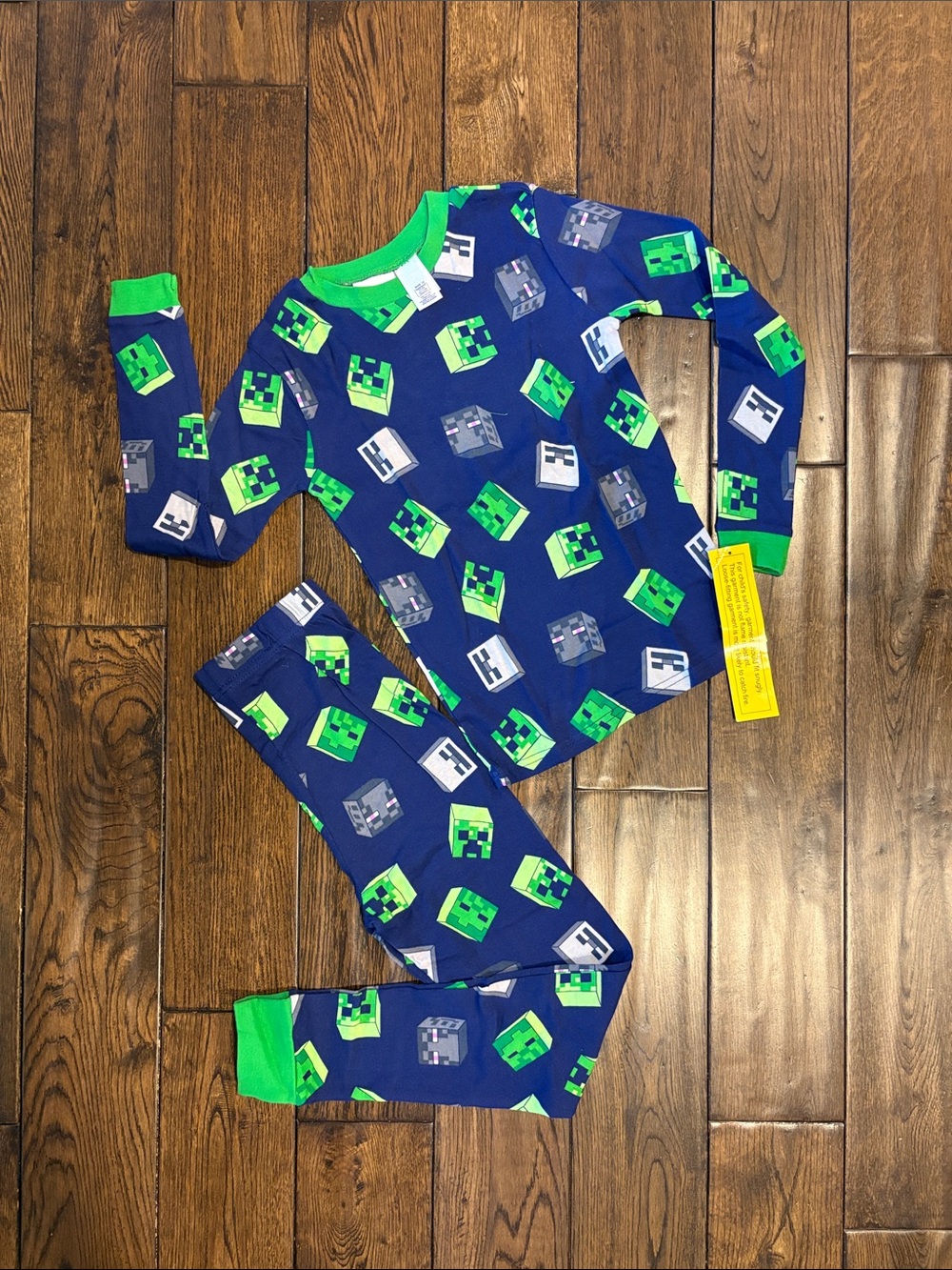 NWT Kid’s Minecraft Pajama Set with Allover Minecraft Print